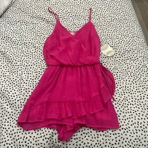 NWT Altard State Pink Ruffle Romper